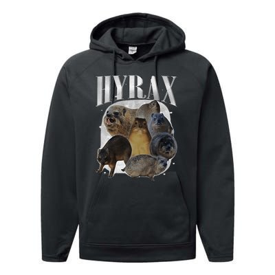 Funny Hyrax Oddly Specific Meme Animal For Family Performance Fleece Hoodie