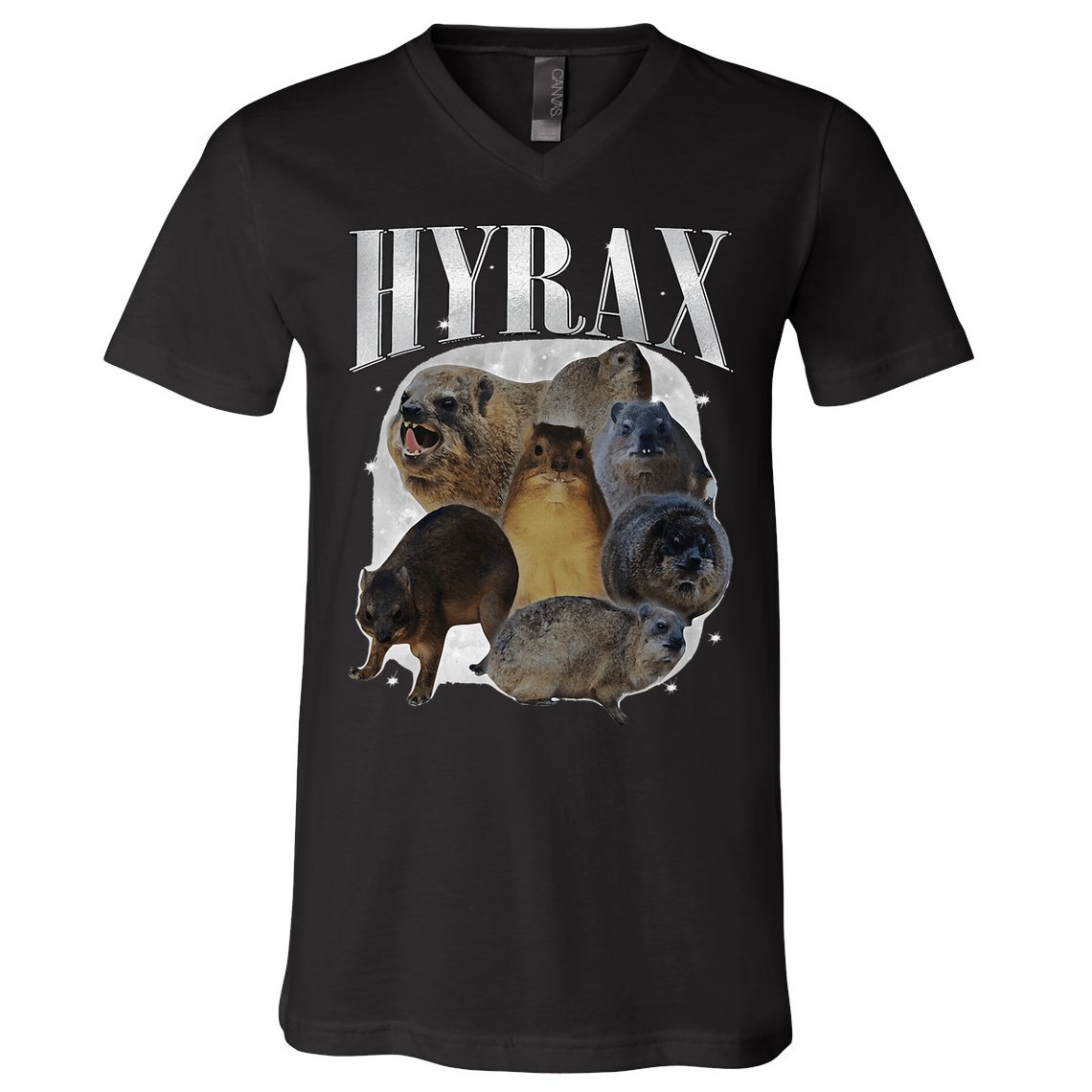 Funny Hyrax Oddly Specific Meme Animal For Family V-Neck T-Shirt