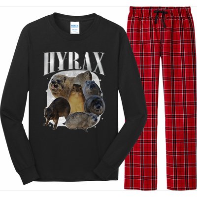 Funny Hyrax Oddly Specific Meme Animal For Family Long Sleeve Pajama Set