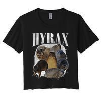 Funny Hyrax Oddly Specific Meme Animal For Family Women's Crop Top Tee