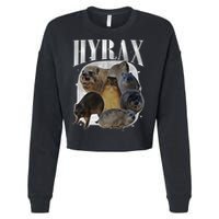 Funny Hyrax Oddly Specific Meme Animal For Family Cropped Pullover Crew