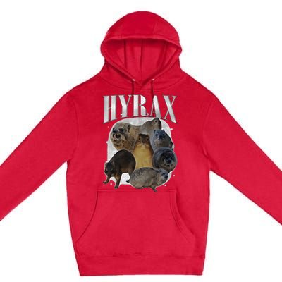 Funny Hyrax Oddly Specific Meme Animal For Family Premium Pullover Hoodie