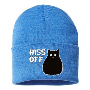 Funny Hiss Off Funny Gift Sustainable Knit Beanie