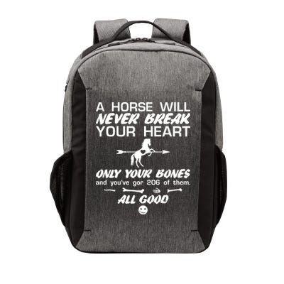Funny Horse Owner Cute Horse Will Never Break Your Heart Gift Vector Backpack