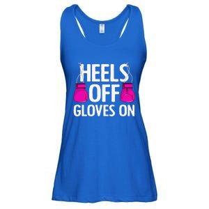 Funny Heels Off Gloves On Art For Women Kickboxing Lover Ladies Essential Flowy Tank