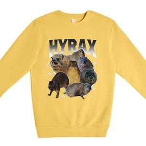 Funny Hyrax Oddly Specific Meme Animal For Family Premium Crewneck Sweatshirt