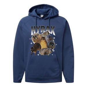 Funny Hyrax Oddly Specific Meme Animal For Family Performance Fleece Hoodie