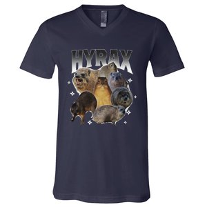 Funny Hyrax Oddly Specific Meme Animal For Family V-Neck T-Shirt