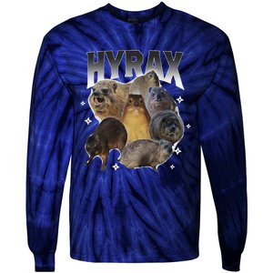 Funny Hyrax Oddly Specific Meme Animal For Family Tie-Dye Long Sleeve Shirt