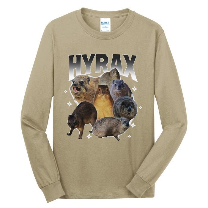 Funny Hyrax Oddly Specific Meme Animal For Family Tall Long Sleeve T-Shirt