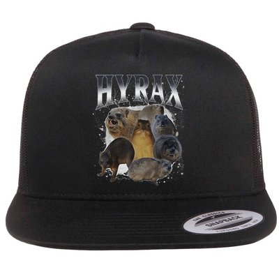 Funny Hyrax Oddly Specific Meme Animal Flat Bill Trucker Hat