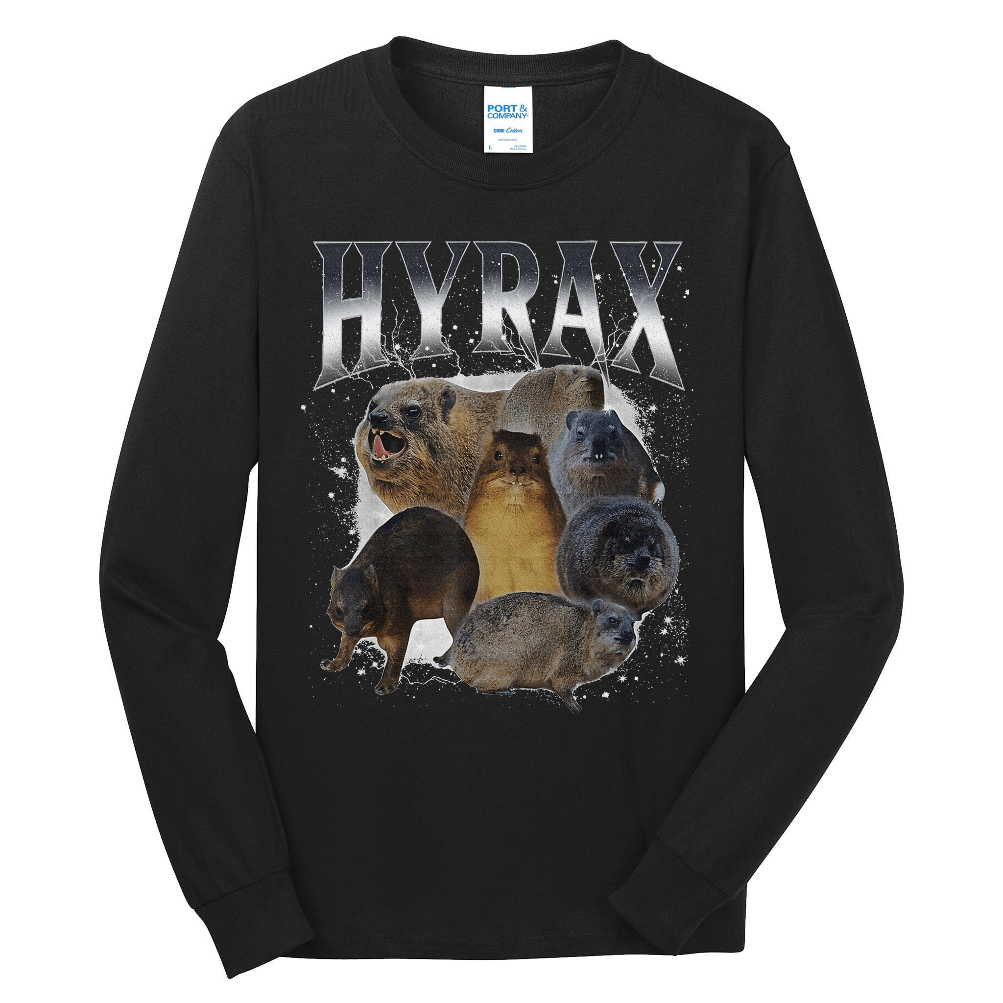 Funny Hyrax Oddly Specific Meme Animal Tall Long Sleeve T-Shirt