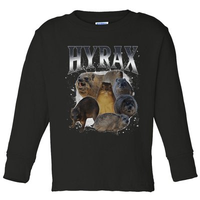 Funny Hyrax Oddly Specific Meme Animal Toddler Long Sleeve Shirt