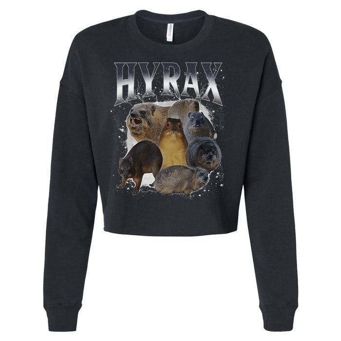 Funny Hyrax Oddly Specific Meme Animal Cropped Pullover Crew