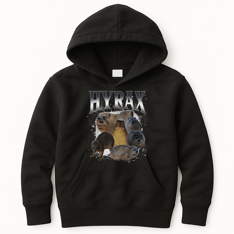 Funny Hyrax Oddly Specific Meme Animal Kids Hoodie