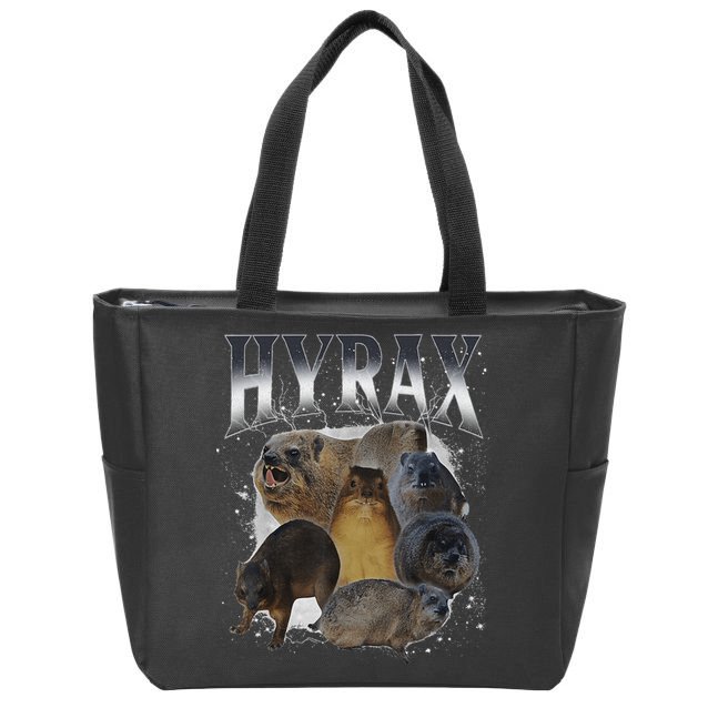 Funny Hyrax Oddly Specific Meme Animal Zip Tote Bag
