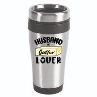Funny Husband Of Butter Lover Matching Group 16oz Travel Tumbler