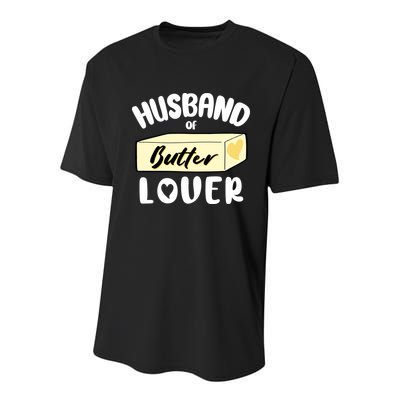 Funny Husband Of Butter Lover Matching Group Youth Performance Sprint T-Shirt