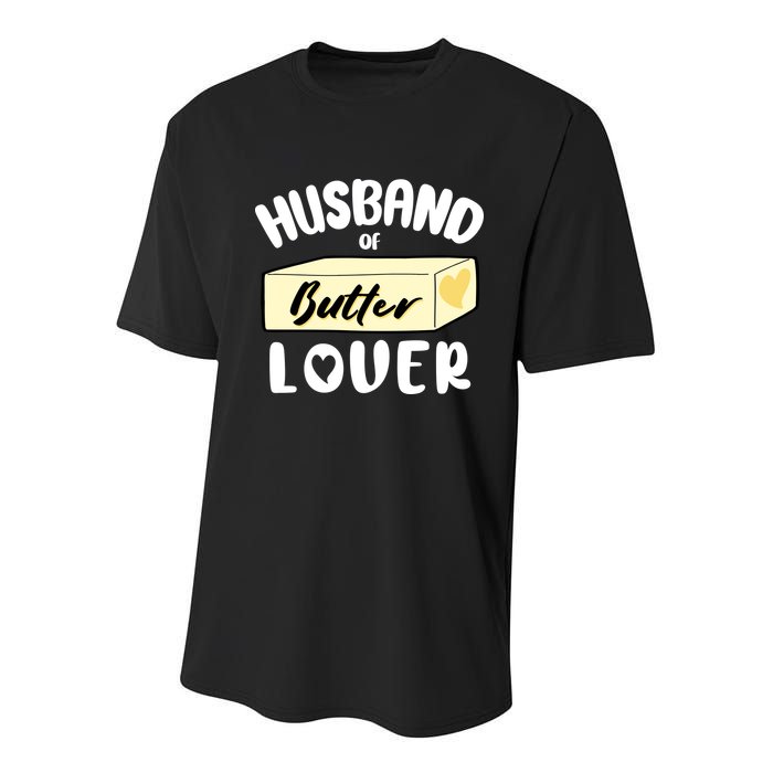Funny Husband Of Butter Lover Matching Group Youth Performance Sprint T-Shirt