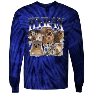 Funny Hyrax Oddly Specific Meme Animal For Family Tie-Dye Long Sleeve Shirt