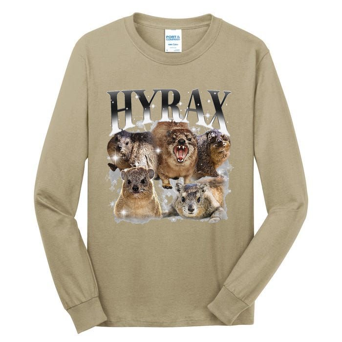 Funny Hyrax Oddly Specific Meme Animal For Family Tall Long Sleeve T-Shirt