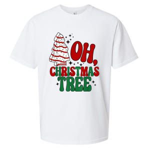 Festive Holiday Pajama Set with Retro Christmas Tree Design Sueded Cloud Jersey T-Shirt