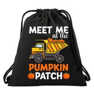 Fall Harvest Pumpkin Truck Drawstring Bag