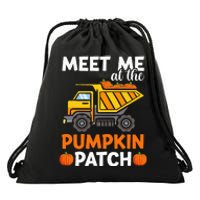 Fall Harvest Pumpkin Truck Drawstring Bag