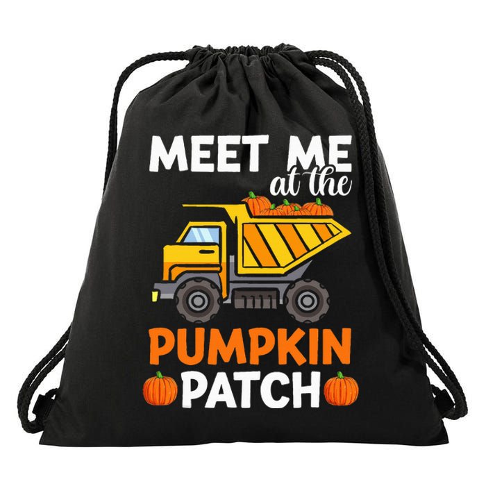 Fall Harvest Pumpkin Truck Drawstring Bag