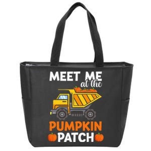 Fall Harvest Pumpkin Truck Zip Tote Bag