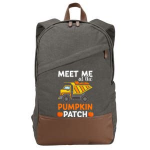 Fall Harvest Pumpkin Truck Cotton Canvas Backpack