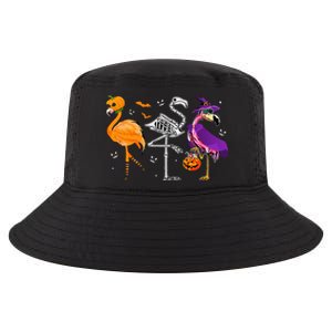 Flamingoween Halloween Pink Flamingo Costume Skeleton Witch Cool Comfort Performance Bucket Hat