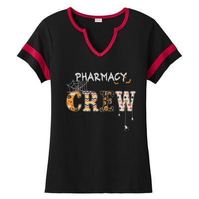 Funny Halloween Pharmacy Crew Pharmacist Pharmacy Tech Long Sleeve Ladies Halftime Notch Neck Tee