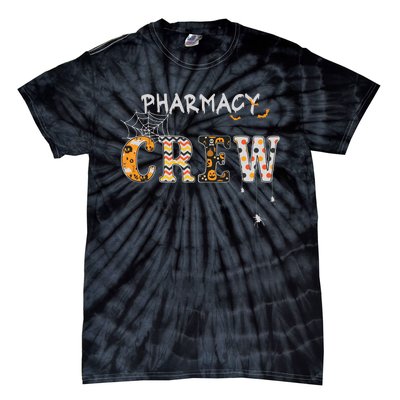 Funny Halloween Pharmacy Crew Pharmacist Pharmacy Tech Long Sleeve Tie-Dye T-Shirt