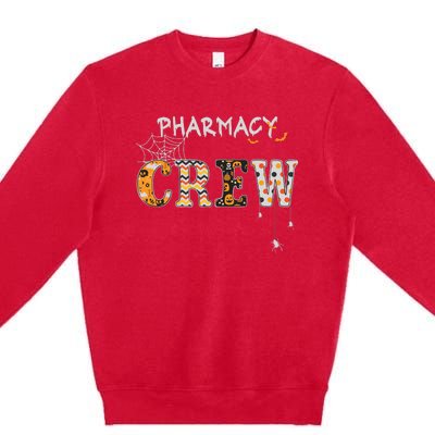 Funny Halloween Pharmacy Crew Pharmacist Pharmacy Tech Long Sleeve Premium Crewneck Sweatshirt