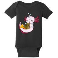 French Horn Player Axolotl Big Band French Horn Baby Bodysuit