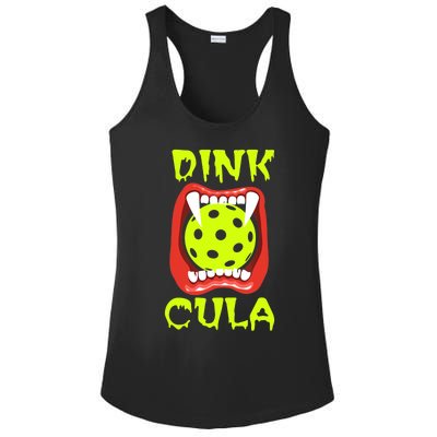 Funny Halloween Pickleball Tee Dinkcula Ladies PosiCharge Competitor Racerback Tank