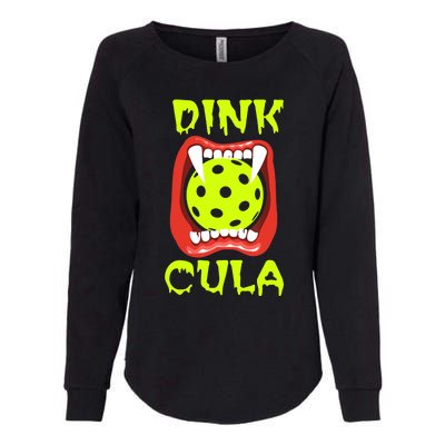 Funny Halloween Pickleball Tee Dinkcula Womens California Wash Sweatshirt