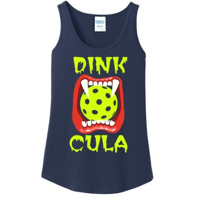 Funny Halloween Pickleball Tee Dinkcula Ladies Essential Tank