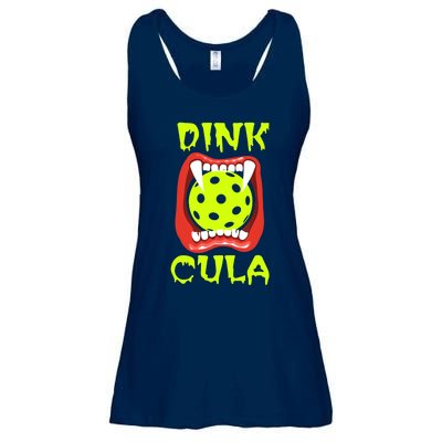 Funny Halloween Pickleball Tee Dinkcula Ladies Essential Flowy Tank