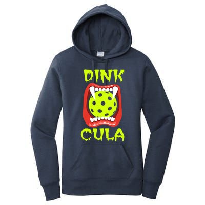 Funny Halloween Pickleball Tee Dinkcula Women's Pullover Hoodie