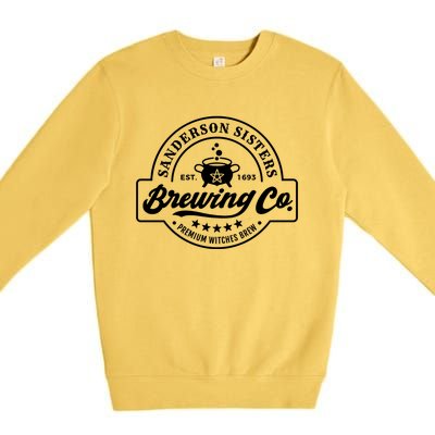 Funny Halloween Premium Witches Brew Brewing Co Est 1693 Funny Gift Premium Crewneck Sweatshirt