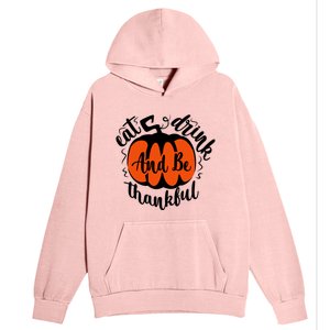 Funny Halloween Pumpkin Tees Eat And Be Thankful Cute Gift Urban Pullover Hoodie