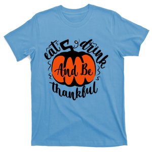 Funny Halloween Pumpkin Tees Eat And Be Thankful Cute Gift T-Shirt