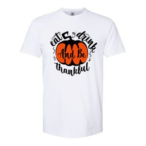 Funny Halloween Pumpkin Tees Eat And Be Thankful Cute Gift Softstyle CVC T-Shirt