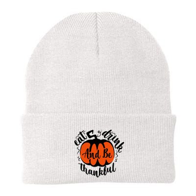 Funny Halloween Pumpkin Tees Eat And Be Thankful Cute Gift Beanie