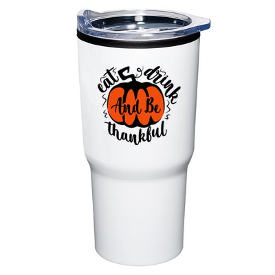 Funny Halloween Pumpkin Tees Eat And Be Thankful Cute Gift Tumbler