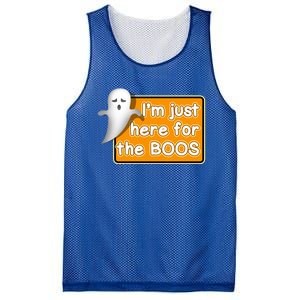 Funny Halloween Party Ing IM Just Here For The Boos Funny Gift Mesh Reversible Basketball Jersey Tank