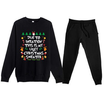 Festive Holiday Pajama Set with Hilarious Design Premium Crewneck Sweatsuit Set