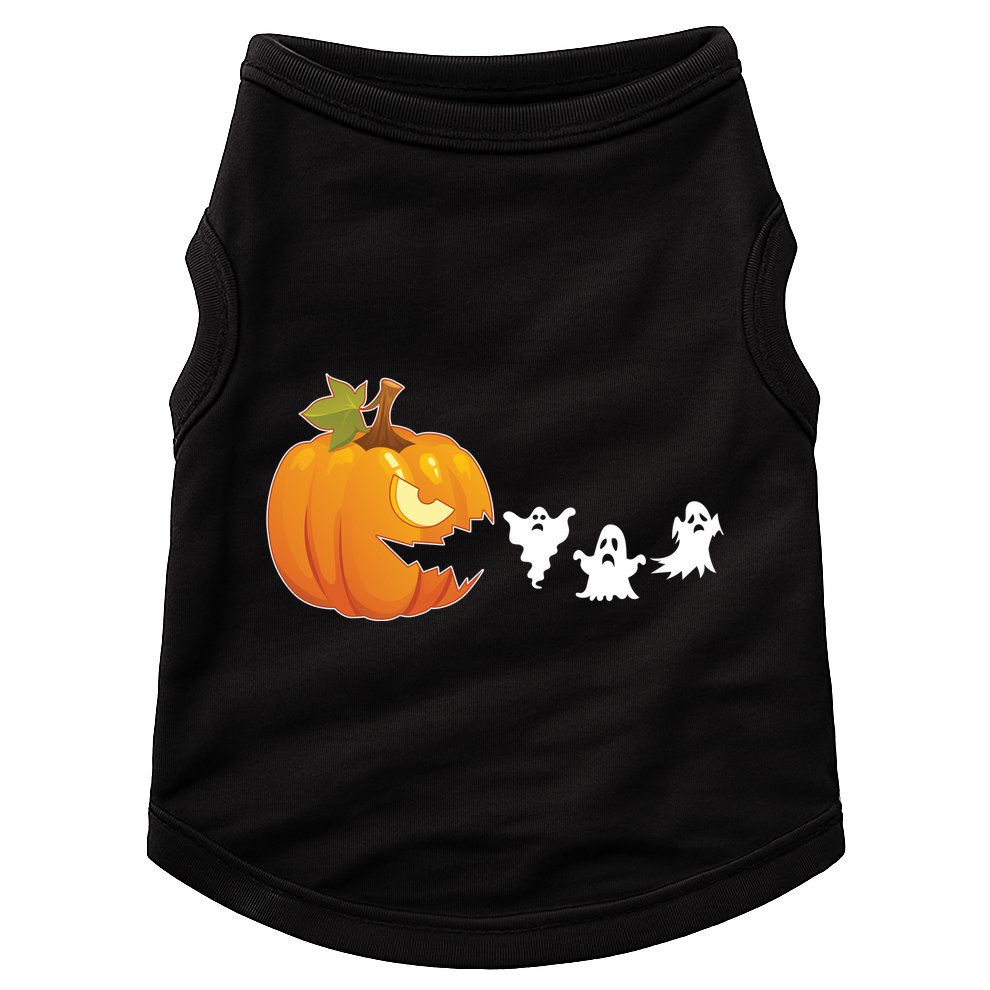Funny Halloween Pac Man Pumpkin Ghost Doggie Tank